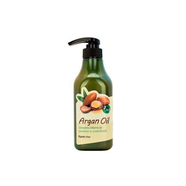 Шампунь-кондиционер FARMSTAY Argan Oil Complete Volume Up Shampoo&Conditioner с аргановым маслом для сухих и окрашеных волос 530 мл