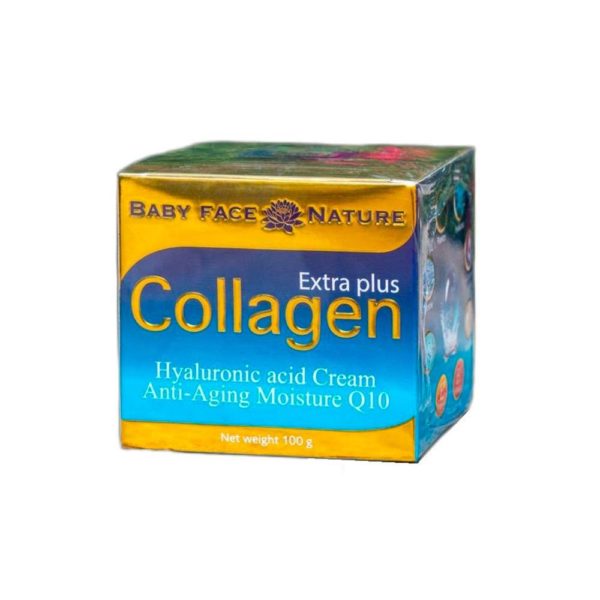 Крем для лица BABY FACE NATURE Extra Plus Collagen Hyaluronic Acid Cream Anti-Aging Moisture Q10 Коллаген и Q 10, 100 мл