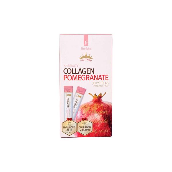 Коллаген с гиалуроновой кислотой и гранатом JINSKIN K-Beauty Collagen Pomegranate в стиках-желе 10шт