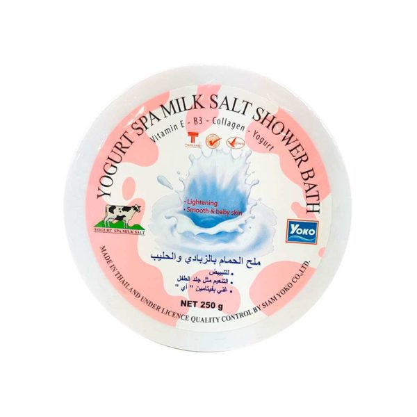 Скраб для тела YOKO Yogurt Spa Milk Salt Shower Bath солевой Йогурт и Молоко,250 мл БАНКА