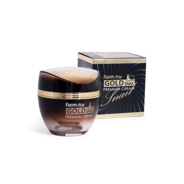 Крем для лица FARMSTAY Gold Snail Premium Cream премиальный с золотом и муцином улитки 50 мл