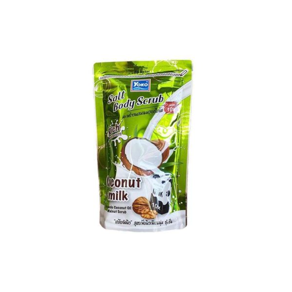 Скраб для тела YOKO Salt Body Scrub Coconut And Milk солевой Кокос и молоко 350 мл мягкая упаковка