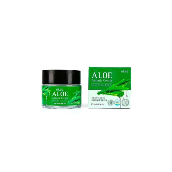 Крем для лица EKEL Aloe Ampoule Cream ампульный с алоэ 70 мл