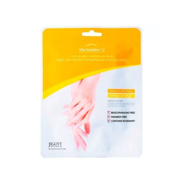 Маска-перчатки для рук JIGOTT Vita Solution 12 Brightening Hand Care Pack смягчающая 14 мл
