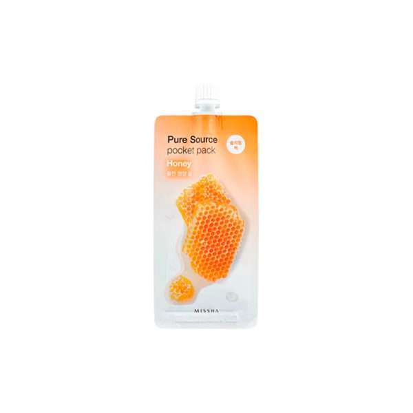 Маска для лица MISSHA Pure Source Pocket Pack Honey, с экстрактом мёда, ночная 10 мл