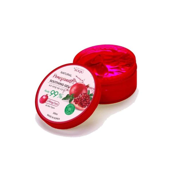 Гель для лица и тела SOQU Natural Pomegranate Soothing Gel универсальный с экстрактом гранатом 99% 300 мл