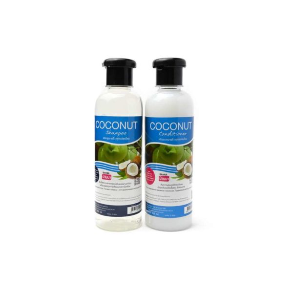 Набор для волос шампунь и кондиционер BANNA Shampoo&Conditioner Coconut Кокос 360мл*2