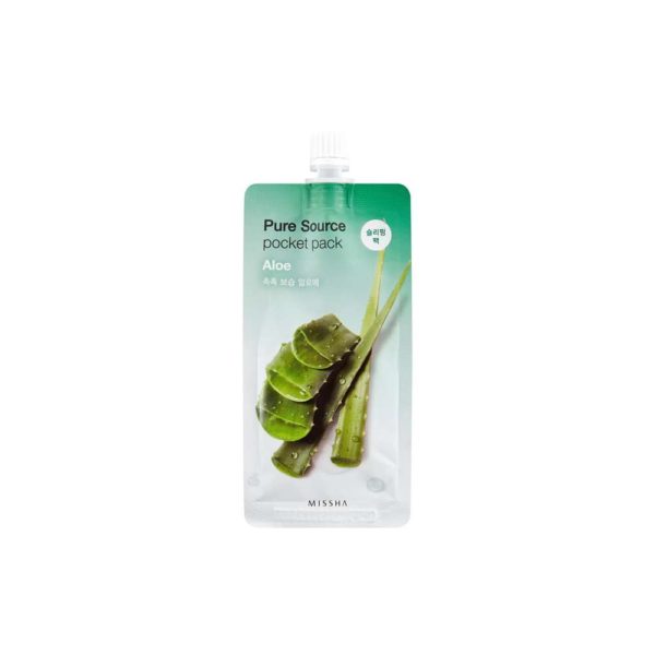Маска для лица ночная  MISSHA Pure Source Pocket Pack - Aloe с экстрактом алоэ, 10мл