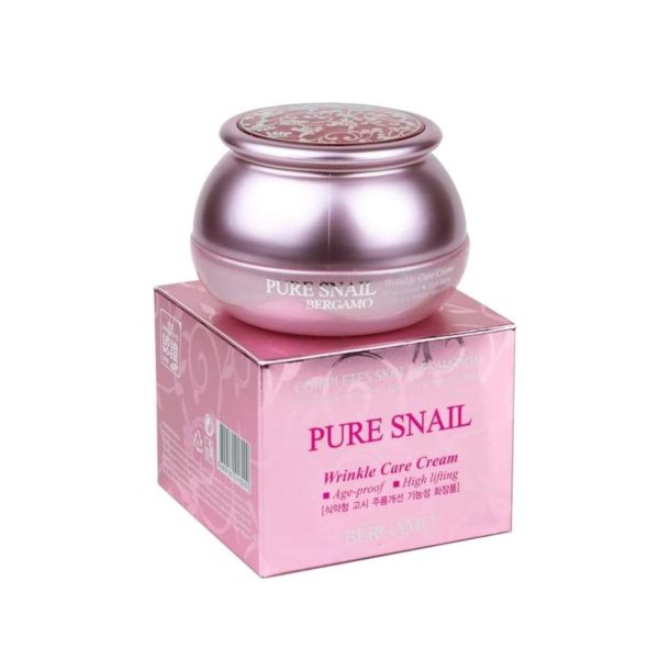 Крем для лица BERGAMO Pure Snail Wrinkle Care Cream с муцином улитки антивозрастной 50 г