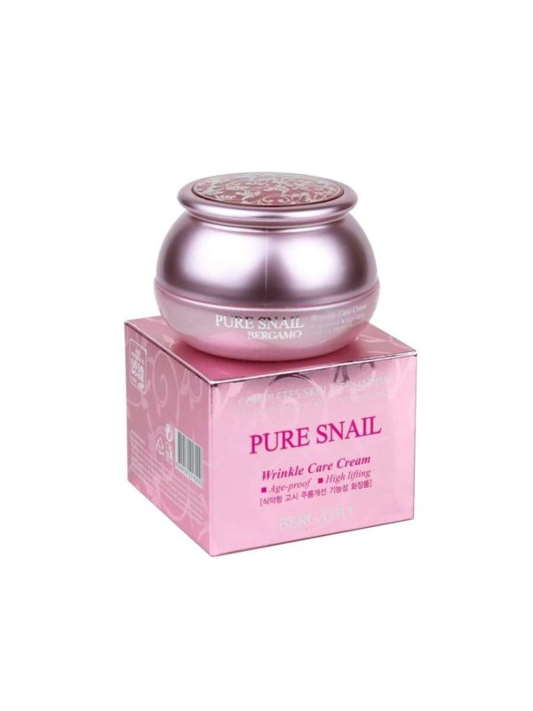 Крем для лица BERGAMO Pure Snail Wrinkle Care Cream с муцином улитки антивозрастной 50 г