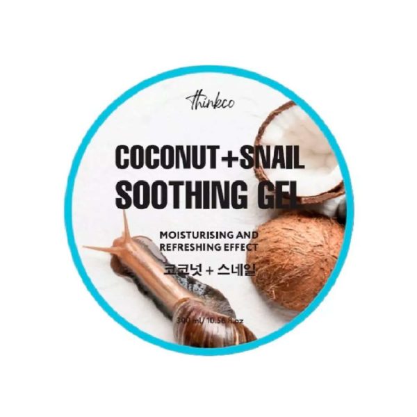 Гель для лица и тела Thinkco COCONUT+SNAIL SOOTHING GEL с экстрактом кокоса и муцином улитки, 300мл