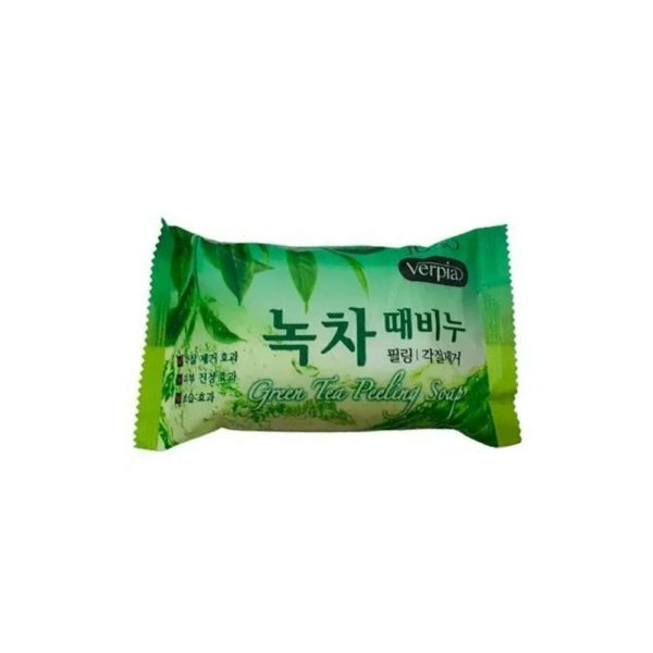 Мыло-пилинг для лица и тела VERPIA Green tea peeling С экстрактом зелёного чая, 150гр