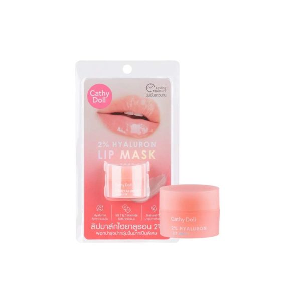Маска для губ CATHY DOLL Karmart Cathy Doll 2% Hyaluron Lip Mask Peach с 2%-й гиалуроновой кислотой, 4.5гр