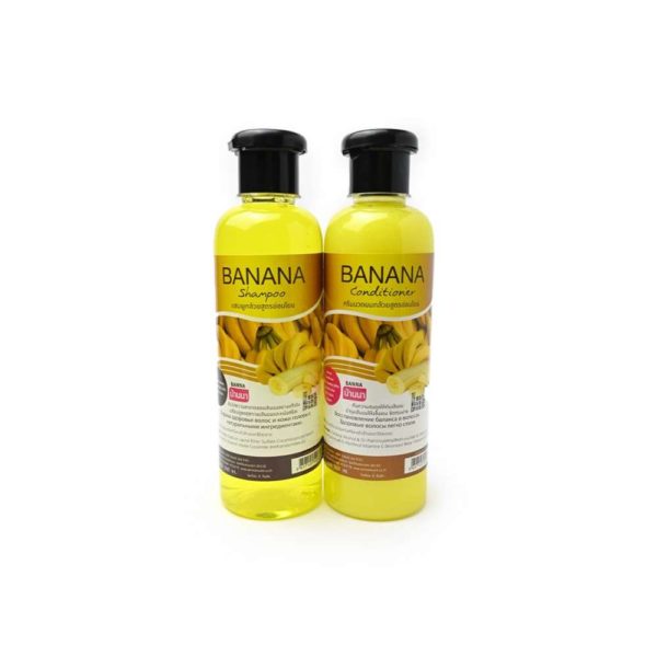 Набор для волос шампунь и кондиционер BANNA Shampoo&Conditioner Banana Банан 360 мл*2