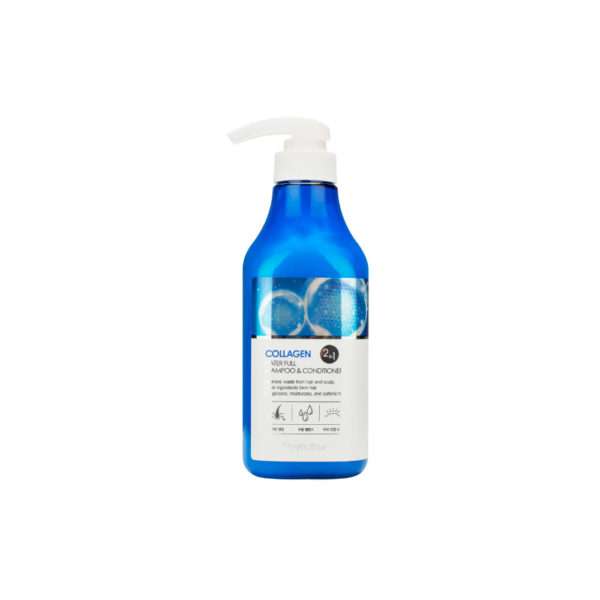 Шампунь-кондиционер для волос FARMSTAY Collagen Waterpull Shampoo&Conditioner c коллагеном, 530мл