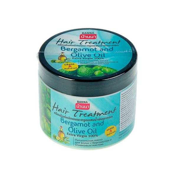 Маска для волос BANNA Hair Тreatment Olive Oil&Bergamot Бергамот и Оливковое масло 300 мл