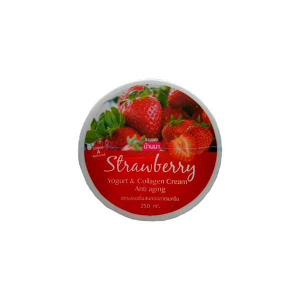 Крем для тела BANNA Strawberry Yogurt Body Cream, Клубничный йогурт 250 мл