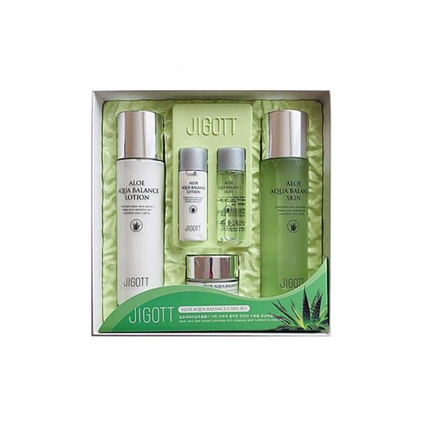 Набор средств для лица JIGOTT Aloe Aqua Balance Skin Care 5 Set с экстрактом алоэ