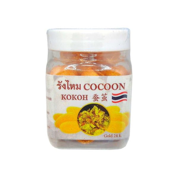 Коконы для лица ROYAL THAI HERB Cocoon Facial Soap Charcoal Мыльные, шёлковые "Золото", 50гр
