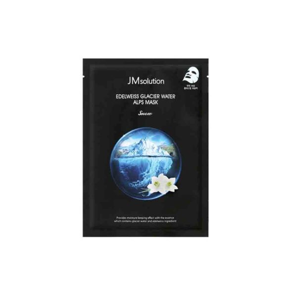 Маска для лица JMsolution Edelweiss Glacier Water Alps Mask Snow тканевая с экстрактом эдельвейса 30 мл