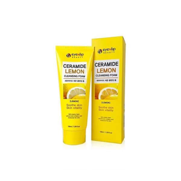 Пенка для умывания EYENLIP Ceramide Lemon Cleansing Foam очищающая с лимоном 100мл