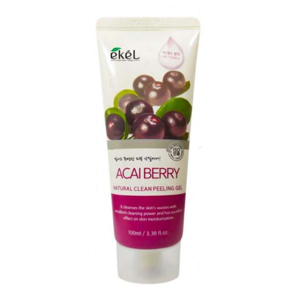 Гель-скатка для лица EKEL Natural Clean Peeling Gel Acai Berry с ягодами асаи 100 мл