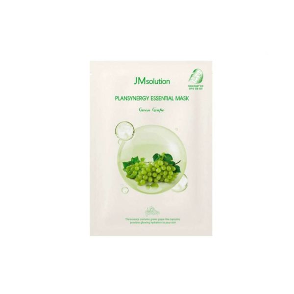 Маска для лица JMsolution Plansynergy Essential Mask Green Grape тканевая ревитализирующая с зелёным виноградом 30 мл