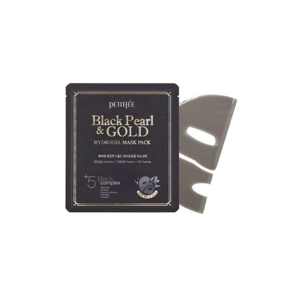 Маска для лица PETITFEE Black Pearl & Gold Hydrogel Mask Pack гидрогелевая с черным жемчугом 32г