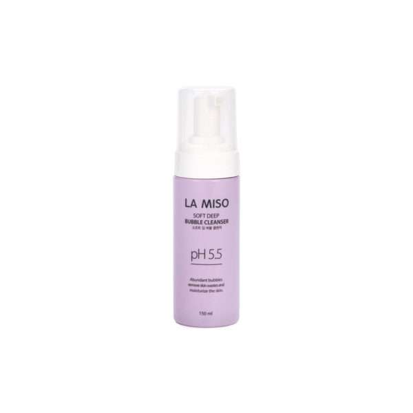 Пенка для глубокого очищения LA MISO Soft Deep Bubble Cleanser мягкая кислородная PH 5.5 150 мл