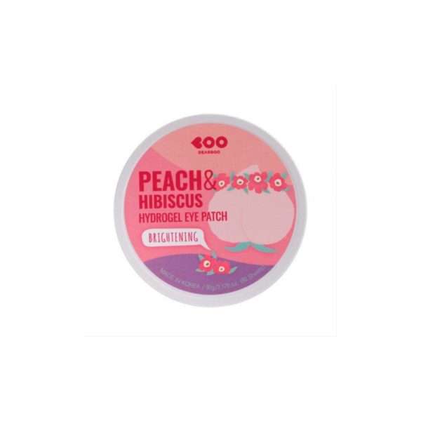 Патчи для глаз DEARBOO Peach & Hibiscus Hydrogel Eye Patch гидрогелевые с экстрактами персика и гибискуса 60 шт 90 г