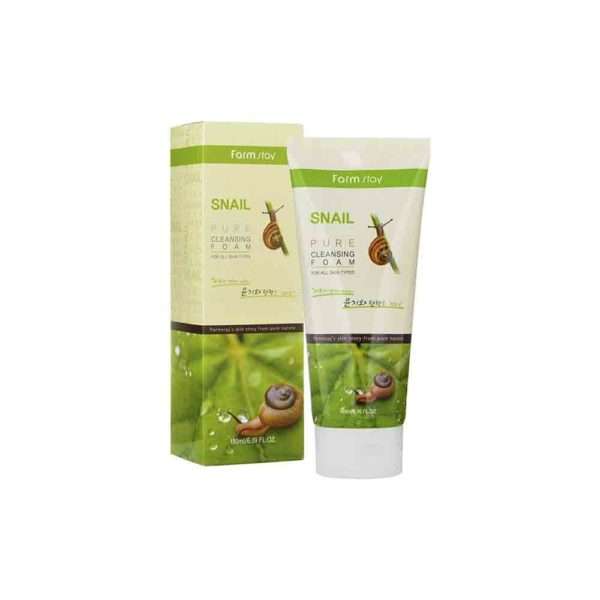 Пенка для умывания FARMSTAY Snail Pure Cleansing Foam с муцином улитки 180 мл