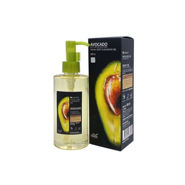 Масло гидрофильное для лица Eco Branch Facial Deep Cleansing Oil Avocado для глубокого очищения авокадо 200 мл.