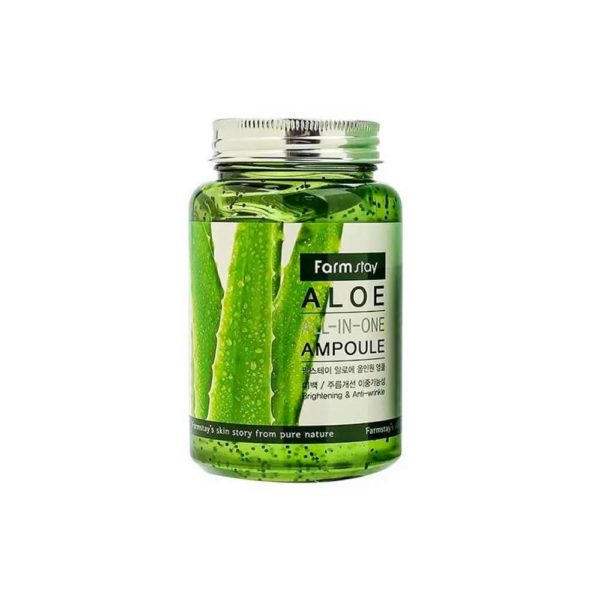 Сыворотка для лица FARMSTAY Aloe All-In-One Intensive Moist Ampoule
 ампульная с экстрактом алоэ 250 мл