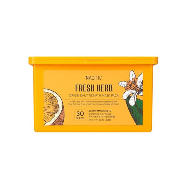 Маска для лица NACIFIC Fresh Herb Origin Daily Mask Pack 30 Sheets тканевая набор 30 шт