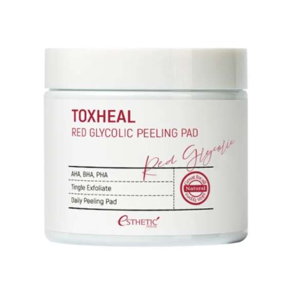 Пилинг-подушечки ESTHETIC HOUSE Toxheal Red Glyucolic Peeling Pad с миндальной кислотой 100 мл (100 шт)