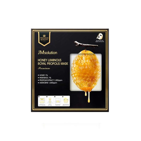 Маска для лица JMsolution Honey Luminous Royal Propolis Mask Premium премиум тканевая с прополисом 33 мл