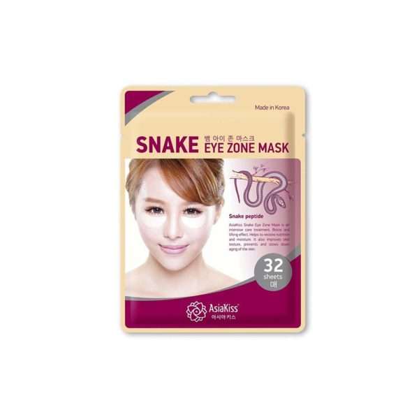 Патчи для глаз AsiaKiss Snake Eye Zone Mask тканевые со змеиным ядом 32 шт
