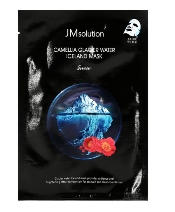 Маска для лица JMsolution Camellia Glacier Water Iceland Mask тканевая с экстрактом камелии 30 мл