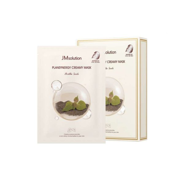 Маска для лица JMsolution Plansynergy Creamy Mask Perilla Seeds тканевая для сияния кожи с семенами периллы 30 мл