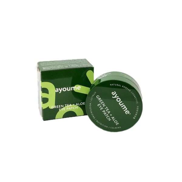Патчи для глаз AYOUME Green Tea + Aloe Eye Patch с экстрактом алое и зеленого чая 60 шт 90 г