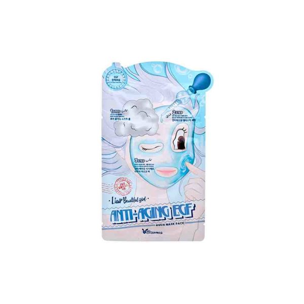 Маска-салфетка для лица ELIZAVECCA Anti-Aging EGF Aqua Mask Pack трехэтапная омолаживающая 25 мл