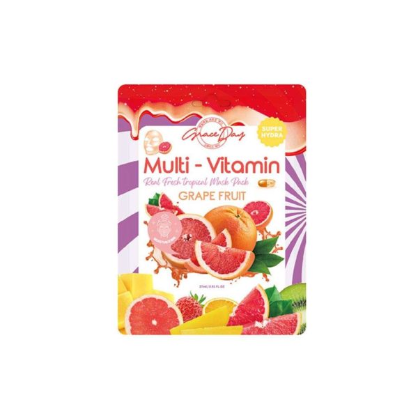 Маска для лица GRACE DAY Multi-Vitamin Grape Fruit Mask Pack тканевая с экстрактом грейпфрута 27 мл
