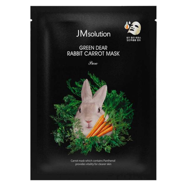 Маска для лица JMsolution Green Dear Rabbit Carrot Mask тканевая с экстрактом моркови 30 мл