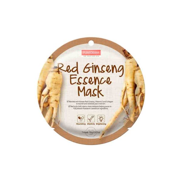 Маска для лица Purederm Circle Collagen Mask Red Ginseng коллагеновая с экстрактом женьшеня 18 гр