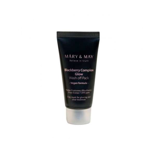 Маска для лица Mary&May Blackberry Complex Glow Wash Off Pack глиняная с ягодным комплексом 30 г