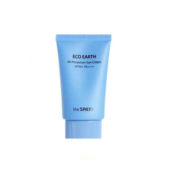 Крем для лица The SAEM Eco Earth All Protection Sun Cream SPF 50+ PA++++ солнцезащитный для чувствительной кожи 50мл