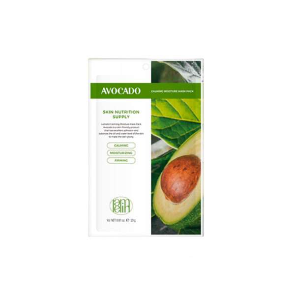 Маска для лица LAMELIN Calming Moisture Mask Pack Avocado тканевая увлажняющая с авокадо 23 г